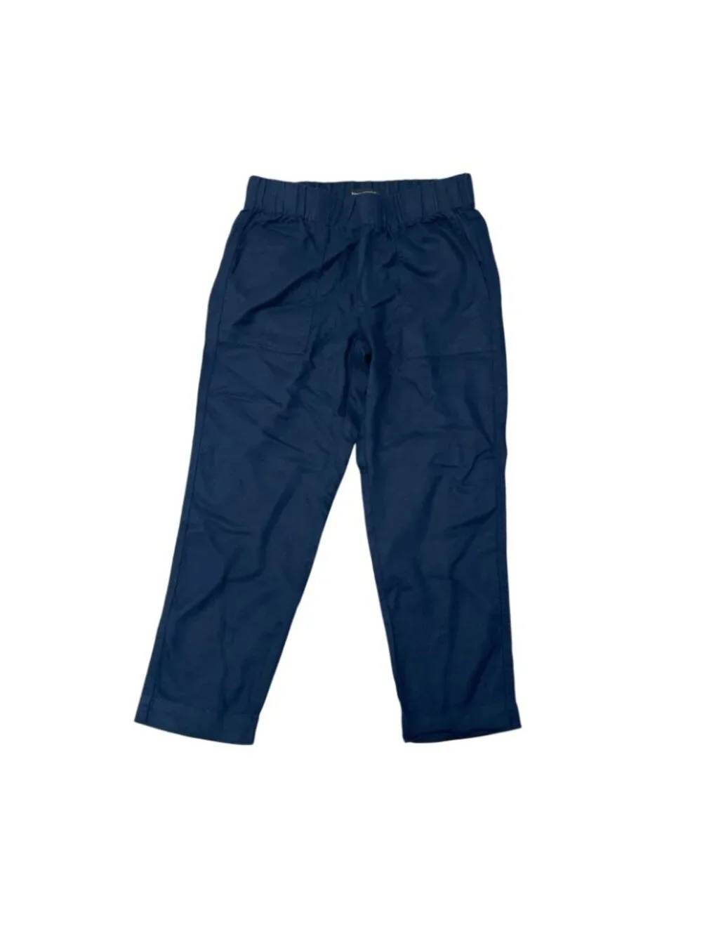 NWT Banana Republic Women's XS Tapered Crop Pants Navy Lyocell Linen Cotton
